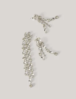 Shoeby Layered Strass Oorbellen Zilver<DAMES Sieraden
