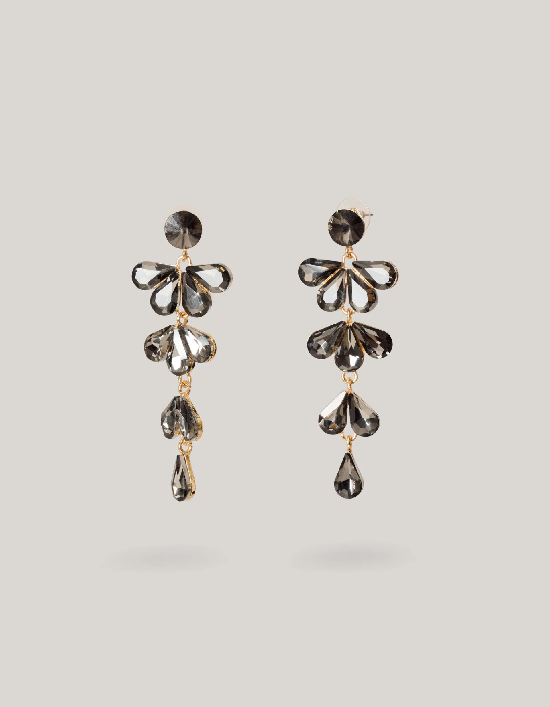Shoeby Leaf Oorbellen Donkergrijs<DAMES Sieraden