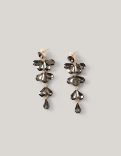 Shoeby Leaf Oorbellen Donkergrijs<DAMES Sieraden