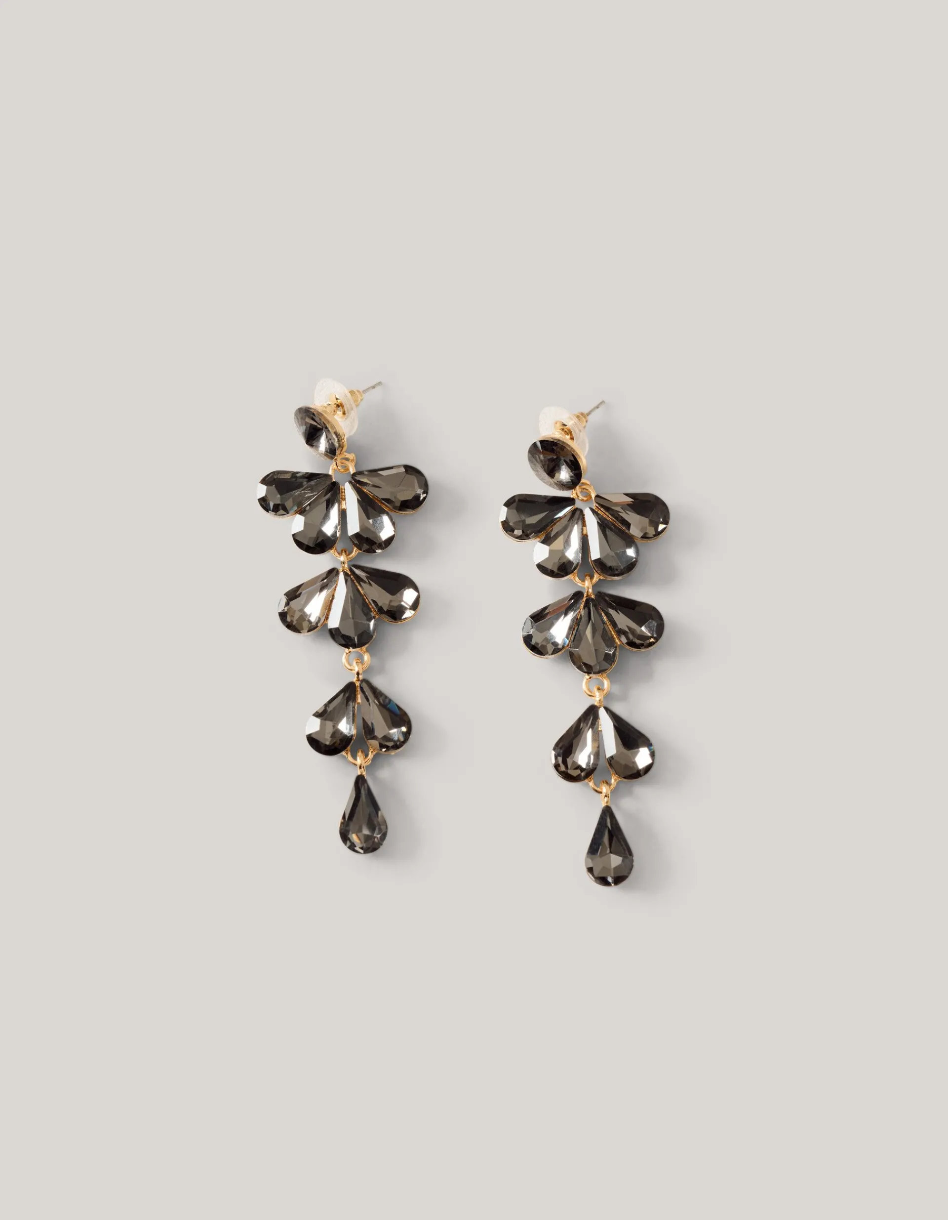 Shoeby Leaf Oorbellen Donkergrijs<DAMES Sieraden