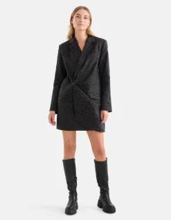 Shoeby Leopard Blazer Jurk Zwart<DAMES Jurken