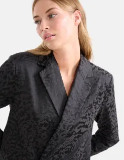 Shoeby Leopard Blazer Jurk Zwart<DAMES Jurken