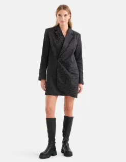 Shoeby Leopard Blazer Jurk Zwart<DAMES Jurken