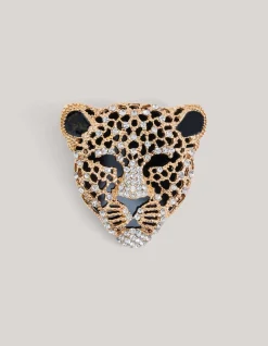 Shoeby Leopard Broche Goud<DAMES Broches