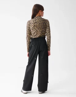 Shoeby Leopard Coltrui Bruin< Tops Lange Mouw
