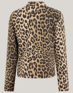 Shoeby Leopard Coltrui Bruin< Tops Lange Mouw