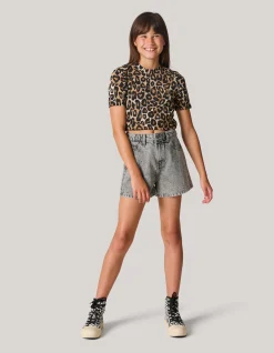 Shoeby Leopard Crop Top< Tops Korte Mouw