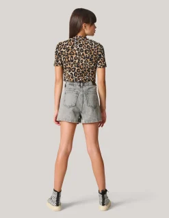 Shoeby Leopard Crop Top< Tops Korte Mouw