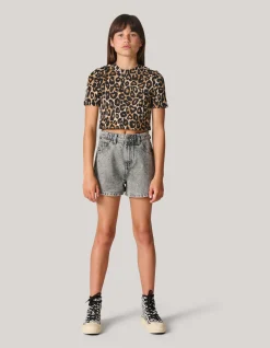 Shoeby Leopard Crop Top< Tops Korte Mouw