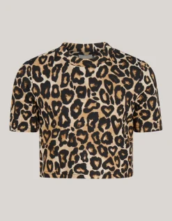 Shoeby Leopard Crop Top< Tops Korte Mouw