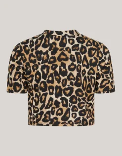 Shoeby Leopard Crop Top< Tops Korte Mouw