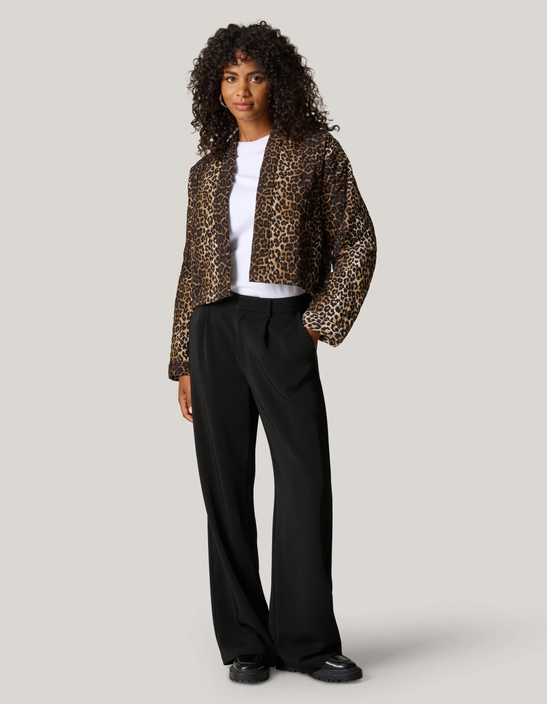 Shoeby Leopard Embroidery Jack Bruin<DAMES Jacks