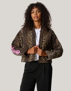 Shoeby Leopard Embroidery Jack Bruin<DAMES Jacks