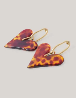 Shoeby Leopard Heart Oorbellen Goud<DAMES Sieraden