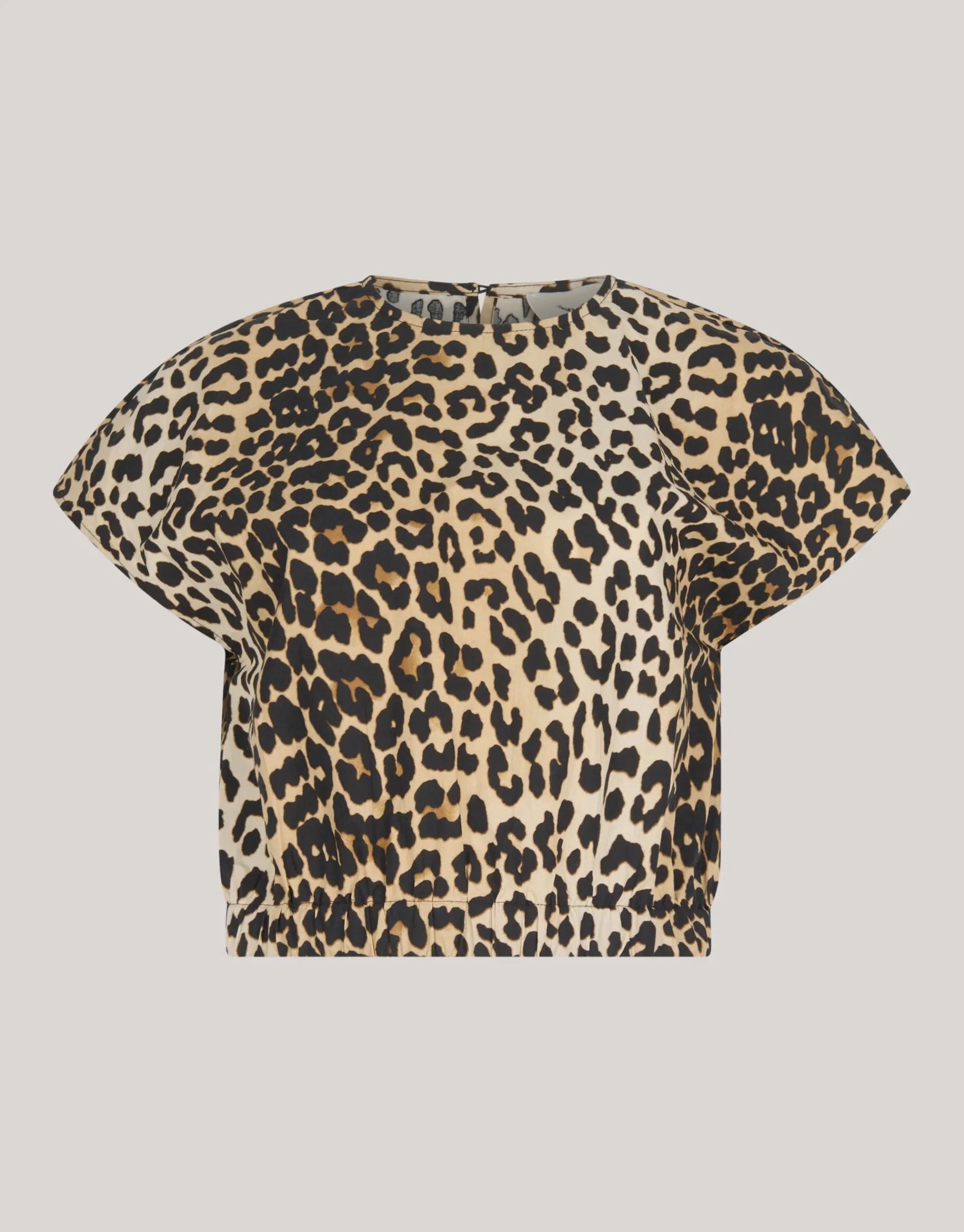 Shoeby Leopard Poplin Cropped Top<DAMES Tops