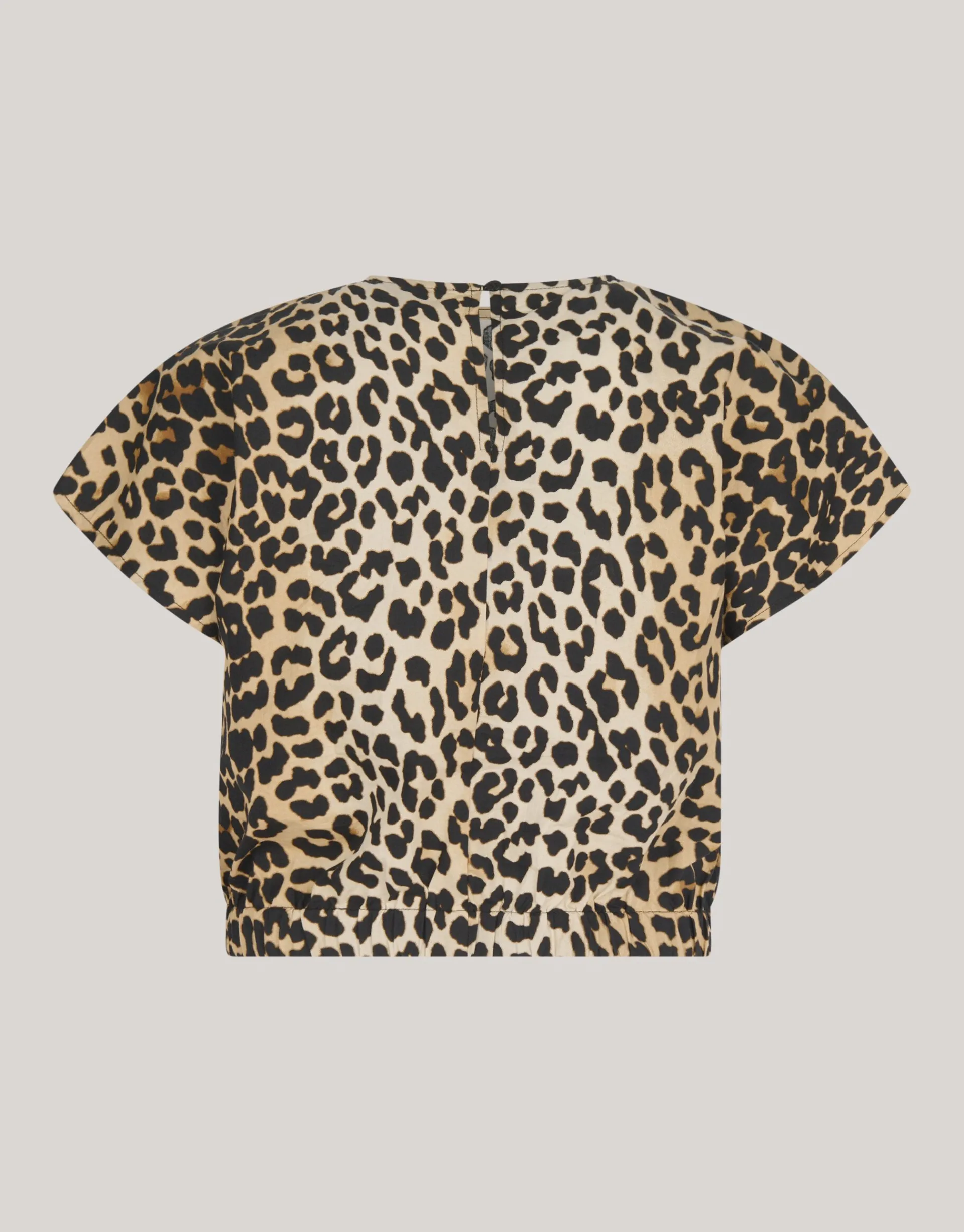 Shoeby Leopard Poplin Cropped Top<DAMES Tops