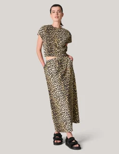 Shoeby Leopard Poplin Cropped Top<DAMES Tops