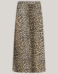 Shoeby Leopard Poplin Maxi Rok<DAMES Rokken