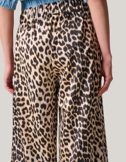Shoeby Leopard Satijnen Palazzo Broek<DAMES Broeken