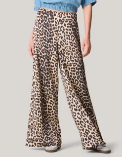 Shoeby Leopard Satijnen Palazzo Broek<DAMES Broeken