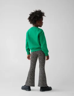 Shoeby Leopard Split Flared Legging Bruin< Broeken