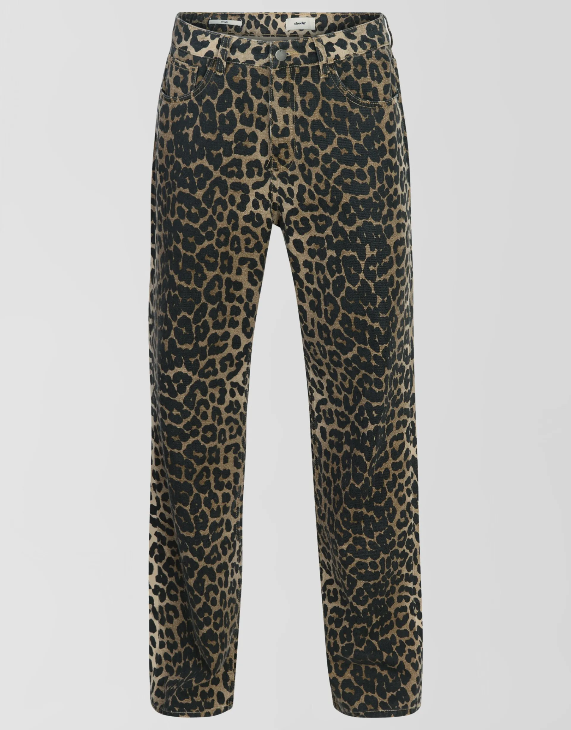 Shoeby Leopard Straight Fit Jeans Bruin<DAMES Jeans