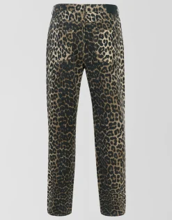 Shoeby Leopard Straight Fit Jeans Bruin<DAMES Jeans