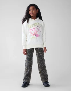 Shoeby Leopard Straight Fit Jeans Bruin< Jeans
