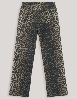Shoeby Leopard Straight Fit Jeans Bruin< Jeans