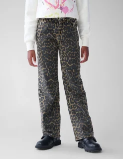 Shoeby Leopard Straight Fit Jeans Bruin< Jeans