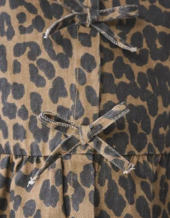 Shoeby Leopard Strik Blouse Bruin< Blouses