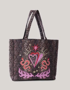 Shoeby Leopard Tas Bruin<DAMES Tassen
