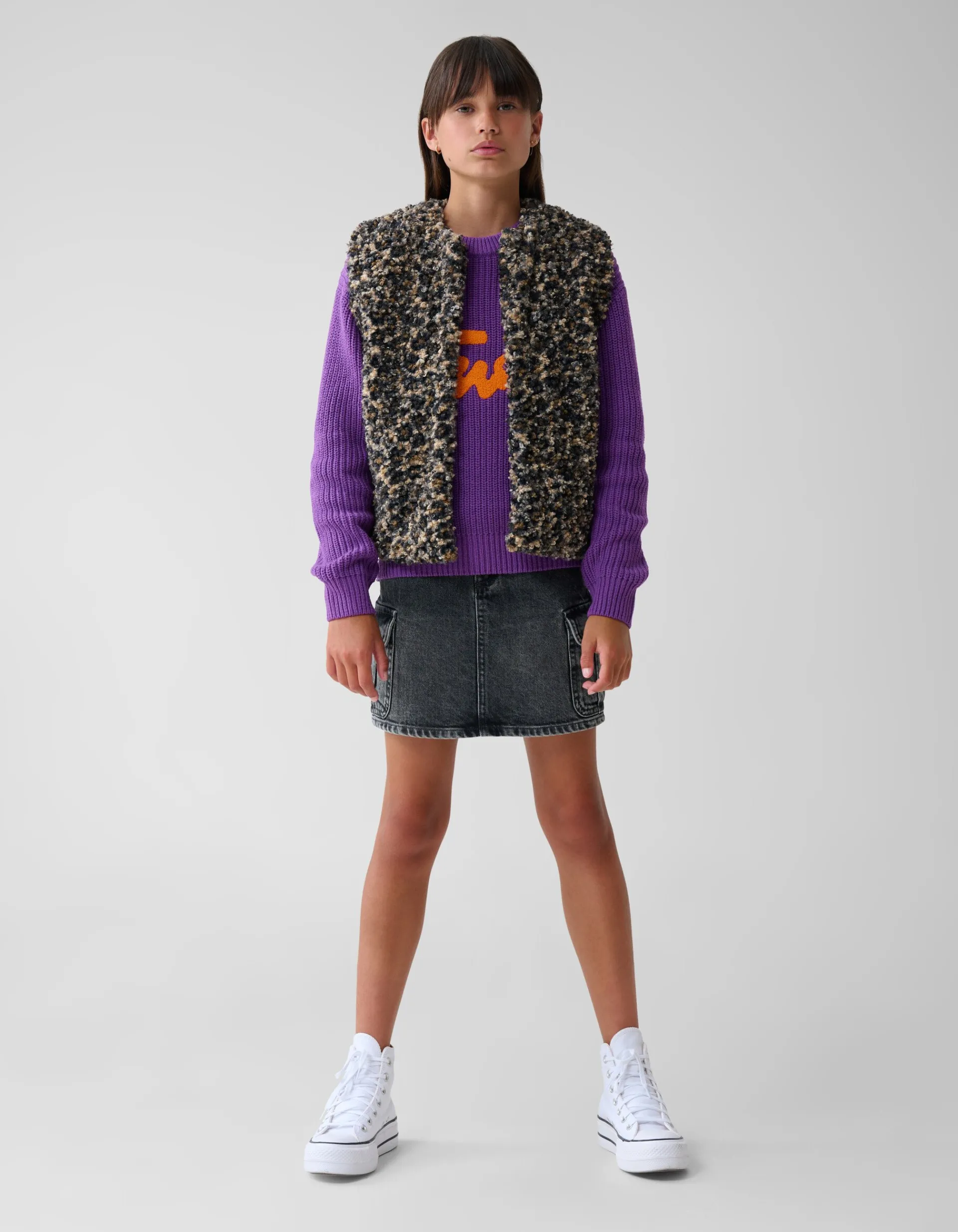 Shoeby Leopard Teddy Gilet Bruin< Gilets