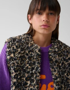 Shoeby Leopard Teddy Gilet Bruin< Gilets