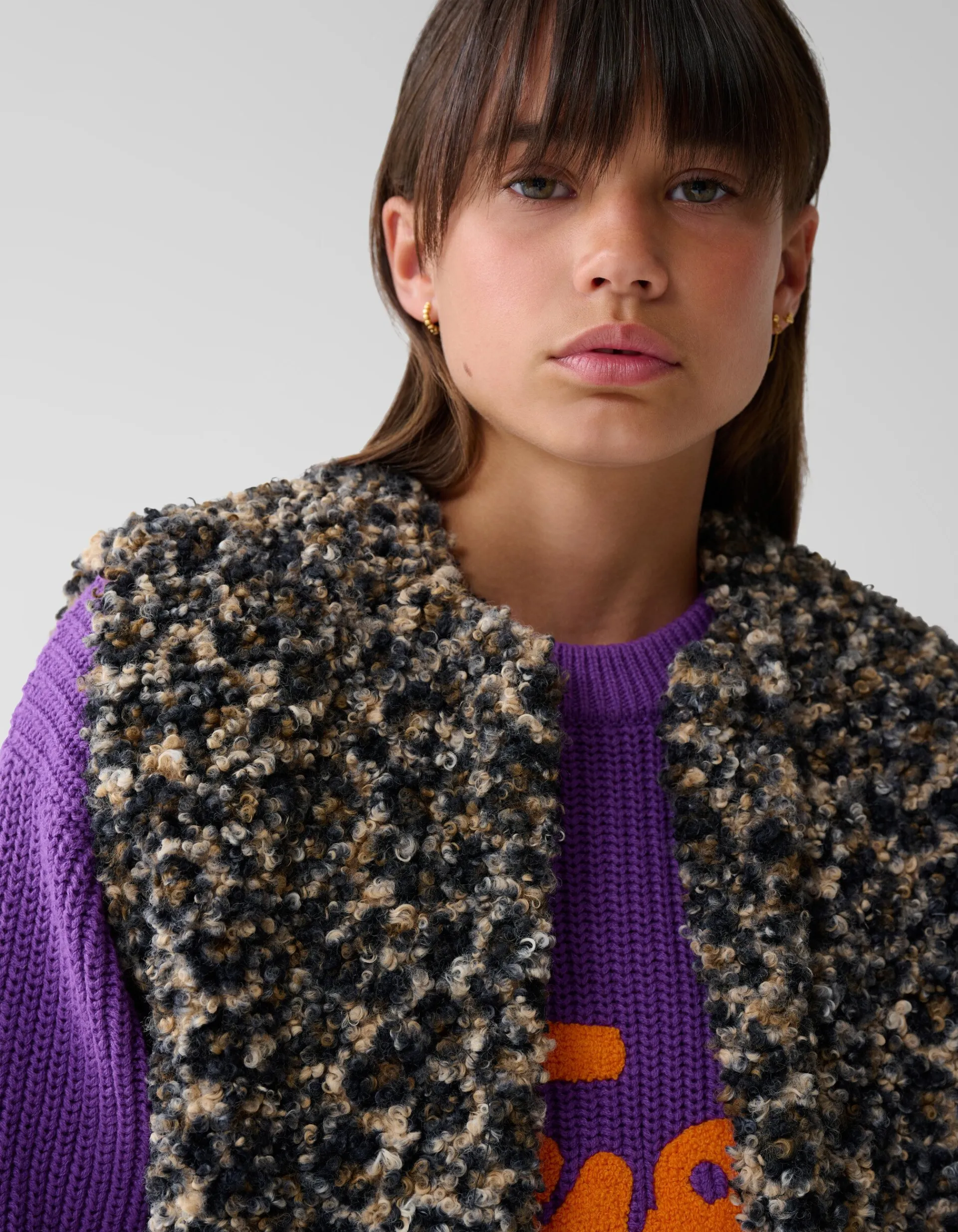 Shoeby Leopard Teddy Gilet Bruin< Gilets