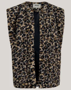 Shoeby Leopard Teddy Gilet Bruin< Gilets