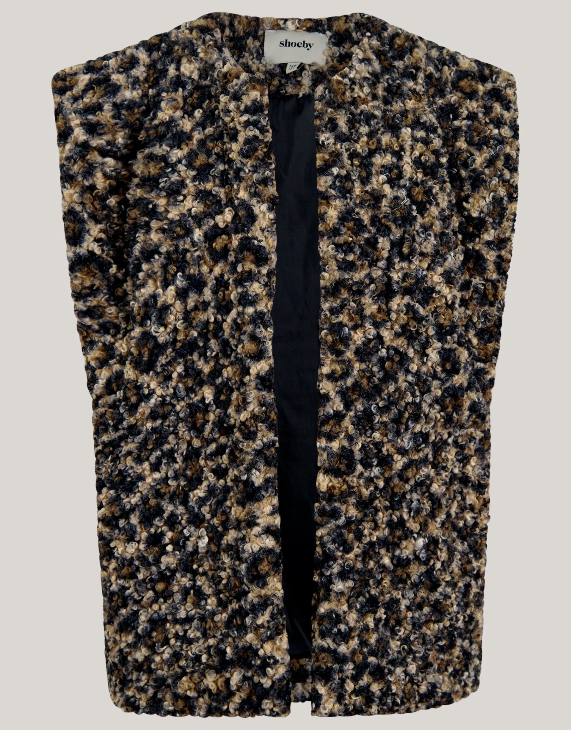 Shoeby Leopard Teddy Gilet Bruin< Gilets
