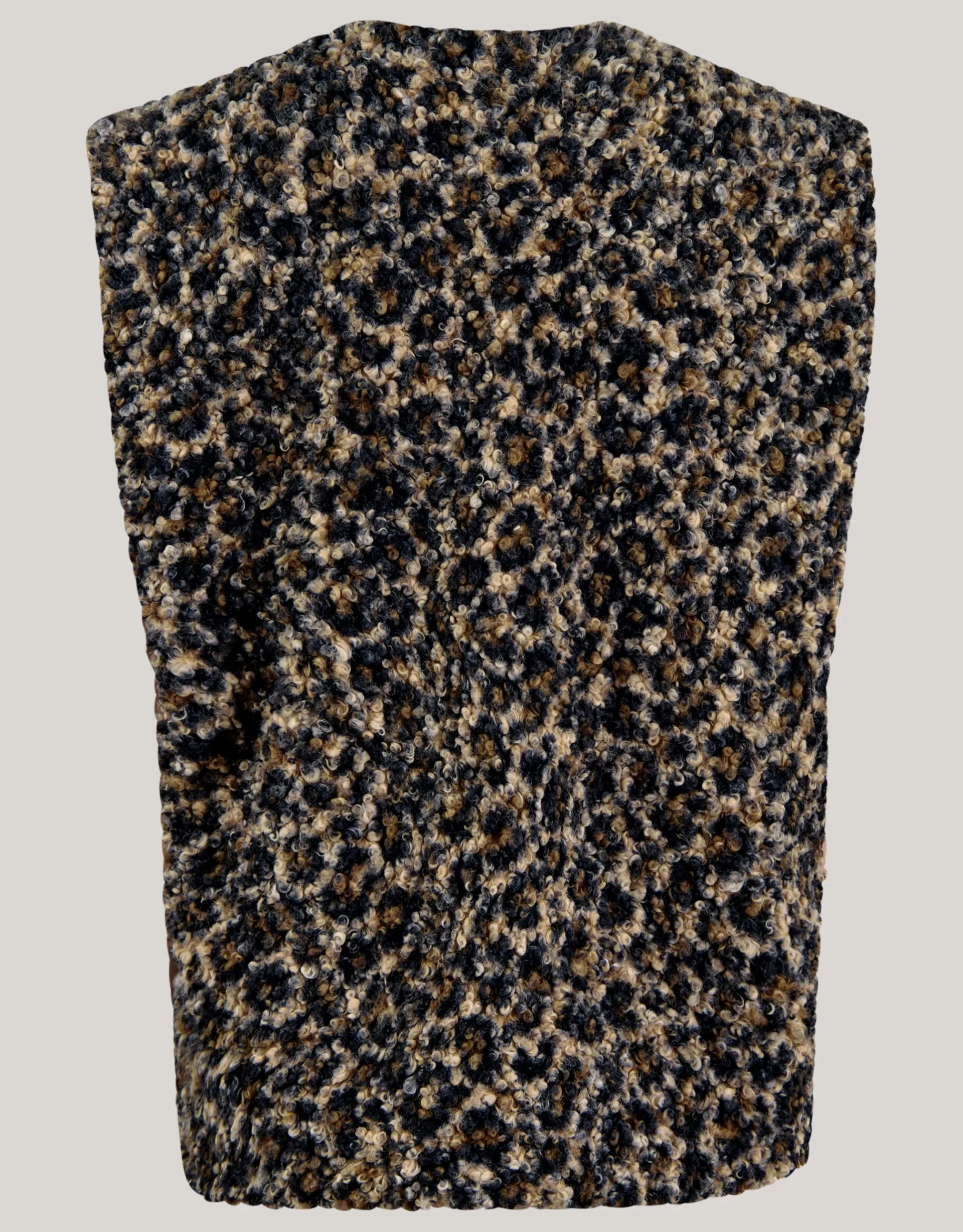 Shoeby Leopard Teddy Gilet Bruin< Gilets