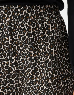 Shoeby Leopard Wide Leg Broek Bruin< Broeken