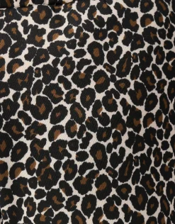 Shoeby Leopard Wide Leg Broek Bruin< Broeken