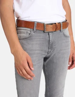 Shoeby Leren Riem Bruin<Heren Riemen