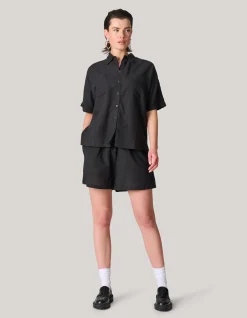 Shoeby Linnen Blouse Zwart<DAMES Blouses