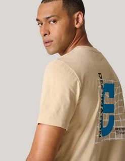 Shoeby Logo T-shirt Beige<Heren T-Shirts En Polo's
