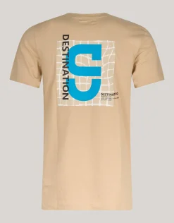 Shoeby Logo T-shirt Beige<Heren T-Shirts En Polo's