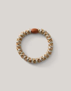 Shoeby Lurex Haarelastiek Beige<DAMES Haaraccessoires