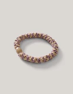 Shoeby Lurex Haarelastiek Beige/Lila<DAMES Haaraccessoires
