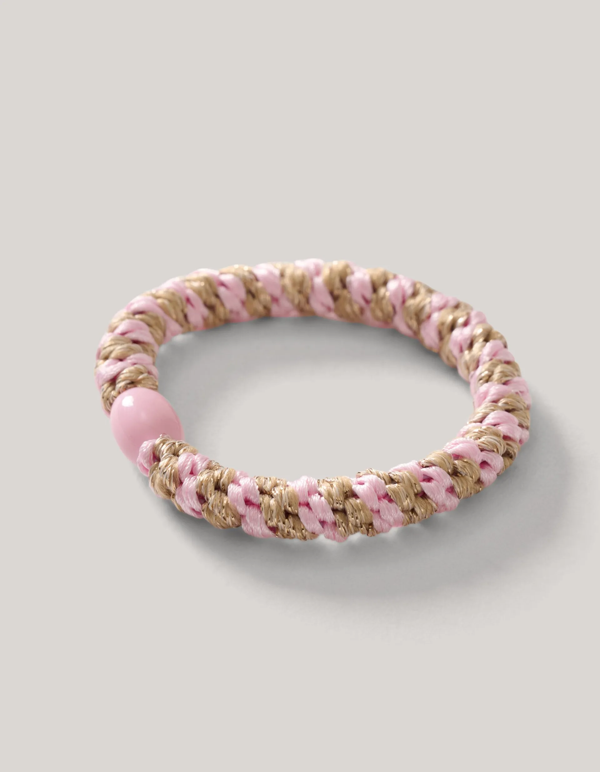 Shoeby Lurex Haarelastiek Lichtroze/<DAMES Haaraccessoires