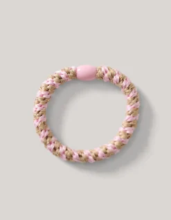 Shoeby Lurex Haarelastiek Lichtroze/<DAMES Haaraccessoires