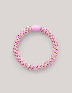 Shoeby Lurex Haarelastiek Roze<DAMES Haaraccessoires