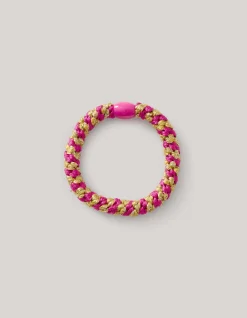 Shoeby Lurex Haarelastiek Roze<DAMES Haaraccessoires